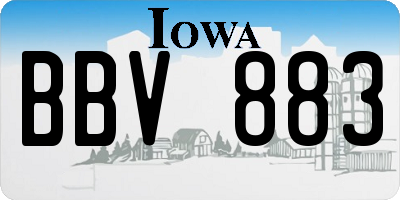 IA license plate BBV883