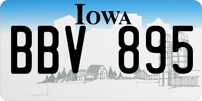 IA license plate BBV895