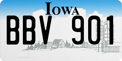 IA license plate BBV901