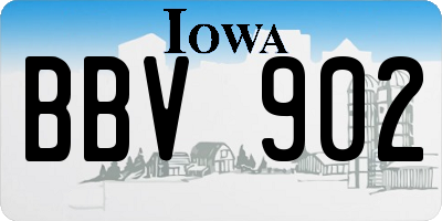 IA license plate BBV902