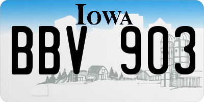 IA license plate BBV903