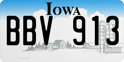 IA license plate BBV913