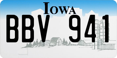 IA license plate BBV941