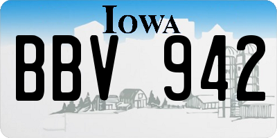 IA license plate BBV942