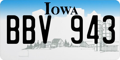 IA license plate BBV943