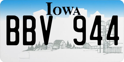 IA license plate BBV944