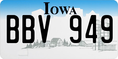 IA license plate BBV949