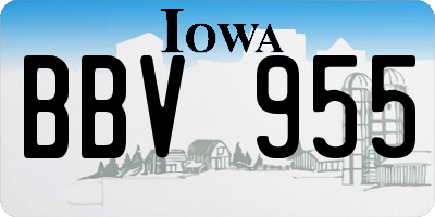 IA license plate BBV955