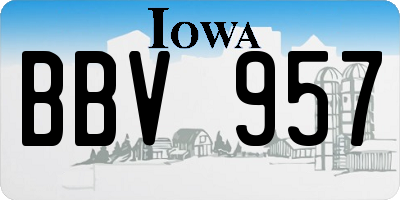 IA license plate BBV957