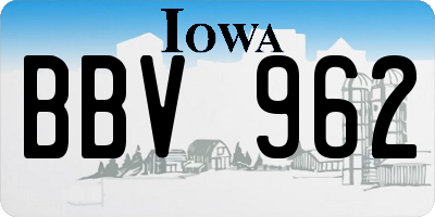 IA license plate BBV962