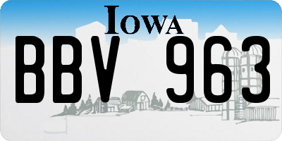 IA license plate BBV963
