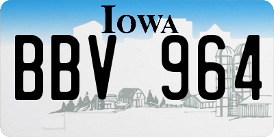 IA license plate BBV964