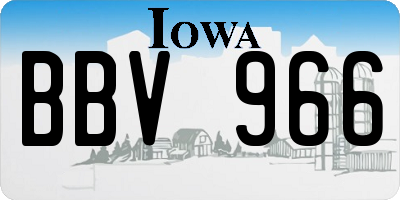 IA license plate BBV966