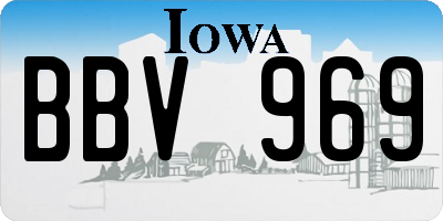 IA license plate BBV969