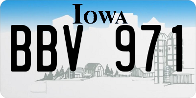 IA license plate BBV971