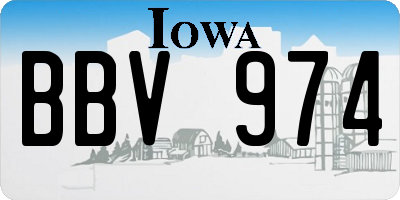 IA license plate BBV974