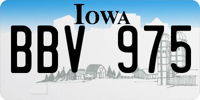 IA license plate BBV975