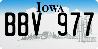 IA license plate BBV977