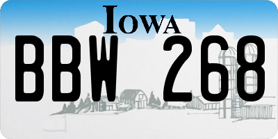 IA license plate BBW268