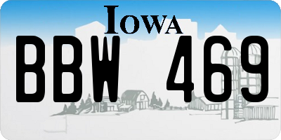 IA license plate BBW469