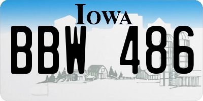 IA license plate BBW486