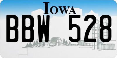 IA license plate BBW528