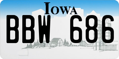 IA license plate BBW686