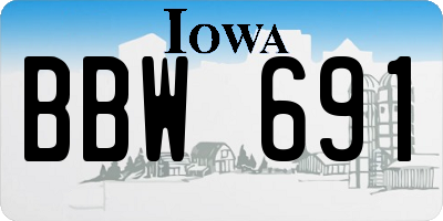 IA license plate BBW691