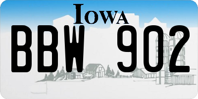 IA license plate BBW902
