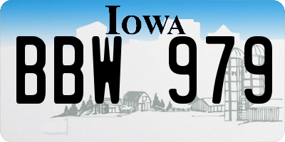 IA license plate BBW979