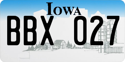 IA license plate BBX027