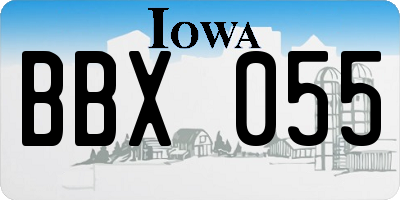 IA license plate BBX055