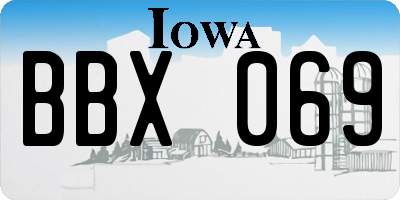 IA license plate BBX069