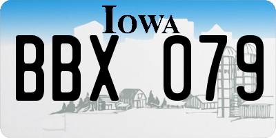 IA license plate BBX079