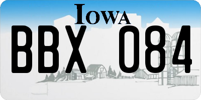 IA license plate BBX084