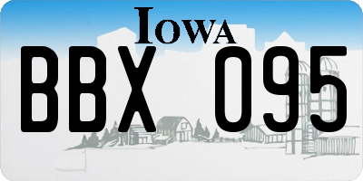 IA license plate BBX095