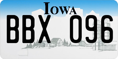 IA license plate BBX096