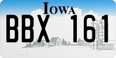 IA license plate BBX161