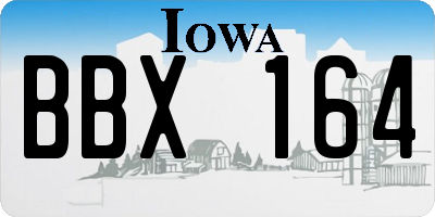 IA license plate BBX164