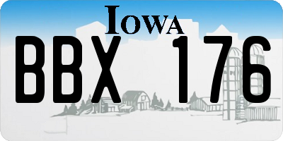 IA license plate BBX176