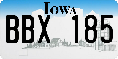 IA license plate BBX185