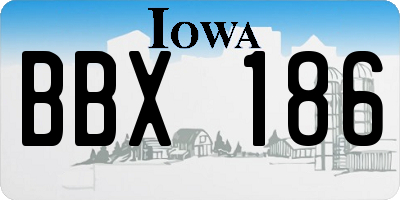 IA license plate BBX186
