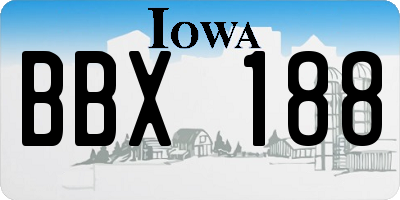 IA license plate BBX188