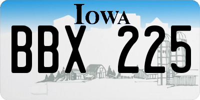 IA license plate BBX225