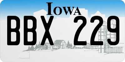 IA license plate BBX229