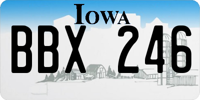 IA license plate BBX246