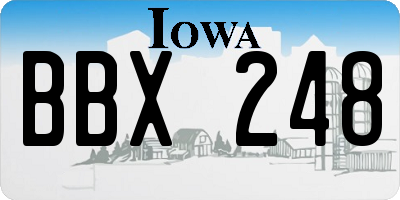 IA license plate BBX248