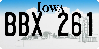 IA license plate BBX261