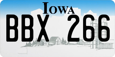 IA license plate BBX266