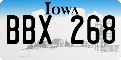 IA license plate BBX268